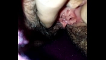 Rubbing petite sex slave tight pussy and having suck my cock