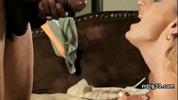 Cougar fucks a huge black monster cock