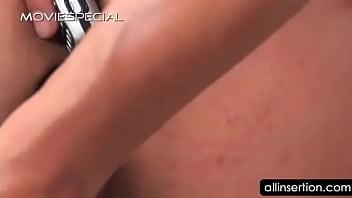 Mobile phone fitting in this slutty babes ass hole