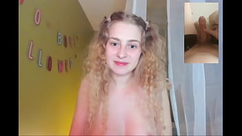 Blonde cam girl judges cock comparison...