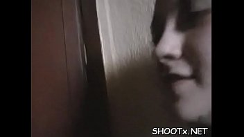 He stretches her narrow youthful pussy with his monster weenie