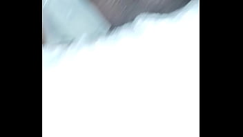 Stroking uncut cock