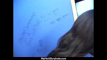 Gloryhole cock licking and sucking interracial 27