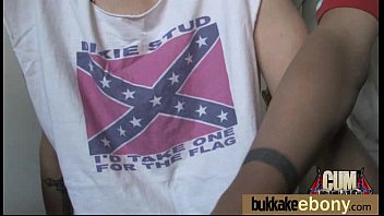 First time ebony with a group of white dicks 1