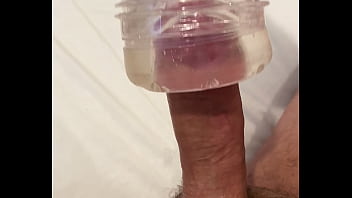Fucking hard ice Fleshlight handjob solo...