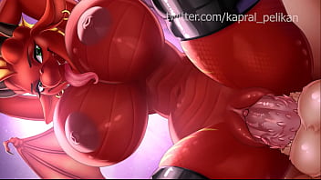 La Dragonne Poilue Obtient Un Creampie Abondant Dans Sa Chatte