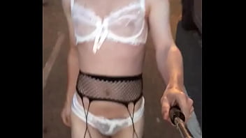 Slutty British Sissy Strutting In Public...
