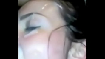 Hot Brunnete Slut Takes Facial...