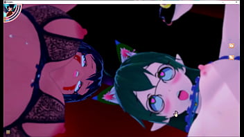 threesome, koikatsu, creampie, 3d