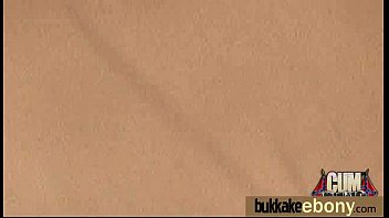 First time ebony with a group of white dicks 17