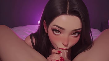 Please Cum In My Mouth - Young Asian Blowjob POV - AI 