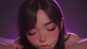 Please Cum In My Mouth - Young Asian Blowjob POV - AI 
