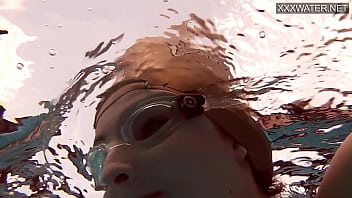 Frances naughty girl emie amfibia swims nude...