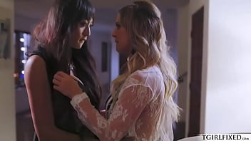 In this lesbian couple one has a dick