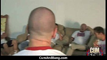 Amazing ebony in gangbang interracial fucking 5