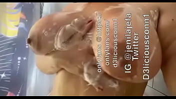 latina in shower