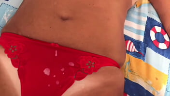 Stepson waking up his stepmom on belly...