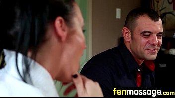 Massage Girl Sucks the Tip for a Tip 8