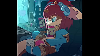 Gay furry Handjob on the PC