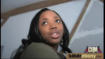Hot ebony chick love gangbang interracial 26