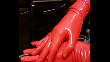Today is it Red Red Latex Gloves dreamofevolutionvip