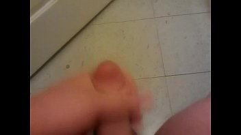 Guy cums twice in his bathroom