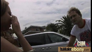 Ebony Babe Sucks Group Of White Guys 5