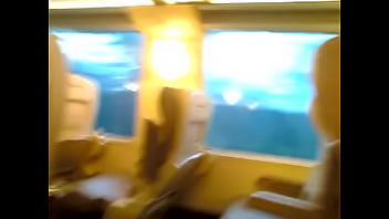 Almost caught during cumming in train - Ejac dans le TGV