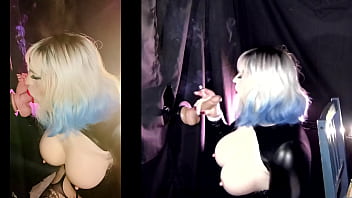 SMOKING AND STANDING FUCK WITH ASS TO MOUTH