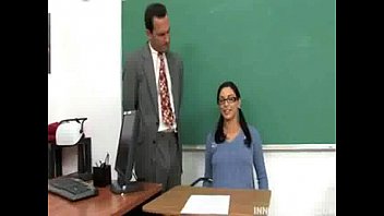 cute teen riding her professor