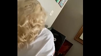 Snow Bunny Sucks Dick While Watching Movie...