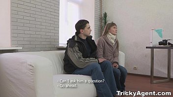 Tricky Agent - Assfucked Christie B with her bf downstairs teen-porn Porno indir
