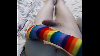 femboy applying lotion after shower