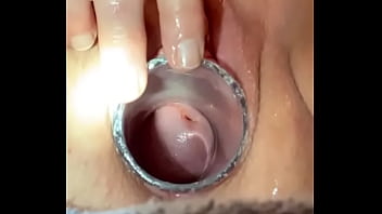 Watch Cervix Appear As Tight Pussy Takes Oversized Speculum...