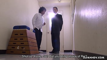 Naughty Japanese teacher sucking off her students...