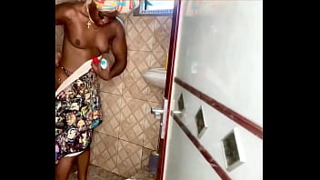 Anita wet pussy fingered herself at the bathroom