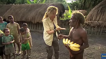 Polish Blonde Girl Gets A Taste Of A Huge African Banana Straight From An African Man...
