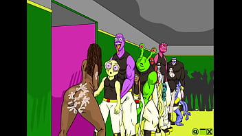 Ebony Superheroine Gangbanged...