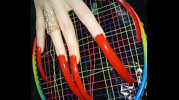 Lady L extreme hook long red nails (video short version)