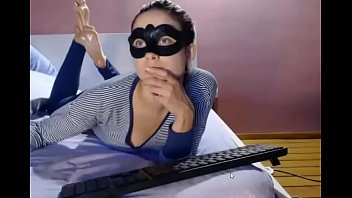 Masked teenager girl are terrible her...