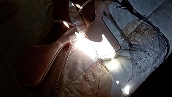 My beautiful legs and feet wearing pantyhose and 8 inches platform heels