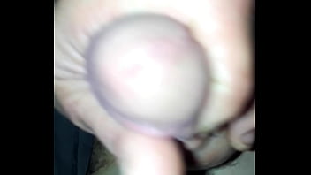 Boy stroking dick fucking ass with homemade dildo