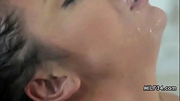 Horny latina milf finds herself some dick