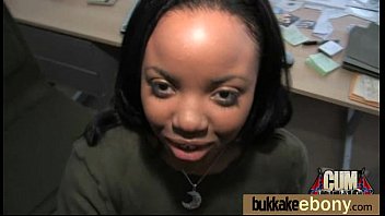 Hot ebony chick love gangbang interracial 17