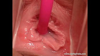 Sexy girls uses speculum and vibrator  