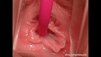 Sexy girls uses speculum and vibrator  