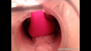 Sexy girls uses speculum and vibrator  