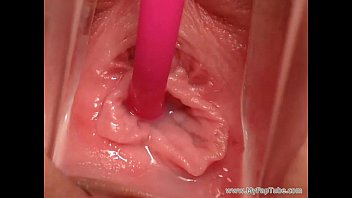 Sexy girls uses speculum and vibrator  