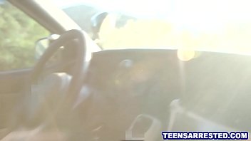 Hot teens fuck sleazy cop to get out of trouble 
