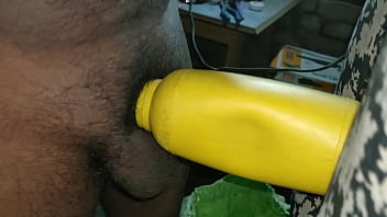 Pumping penis the size...
